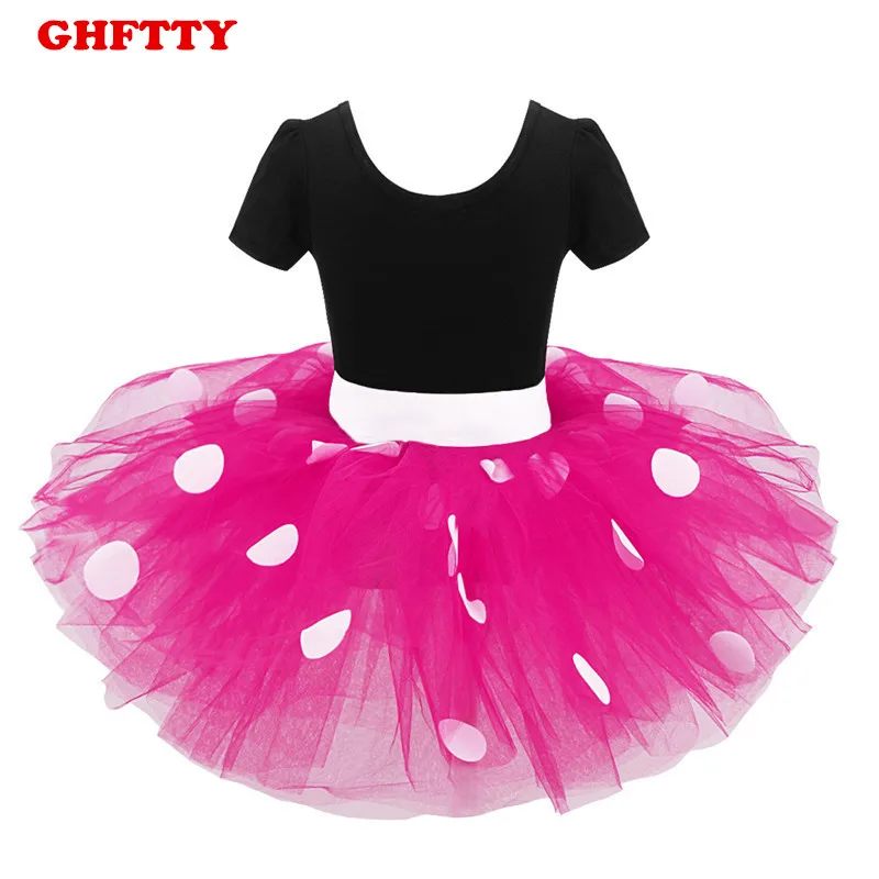 

Kids Baby Girls Minnie Mouse Tutu Dress with Ear Headband Carnival Party Fancy Costume Ballet Stage Performance Dancewear
