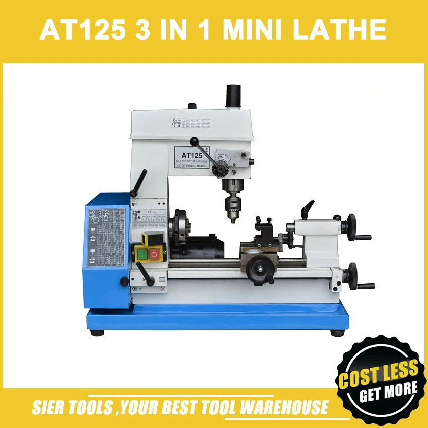 AT125 Mini Multi function Lathe/Drill&Mill Lathe Machine/ Drill Mill