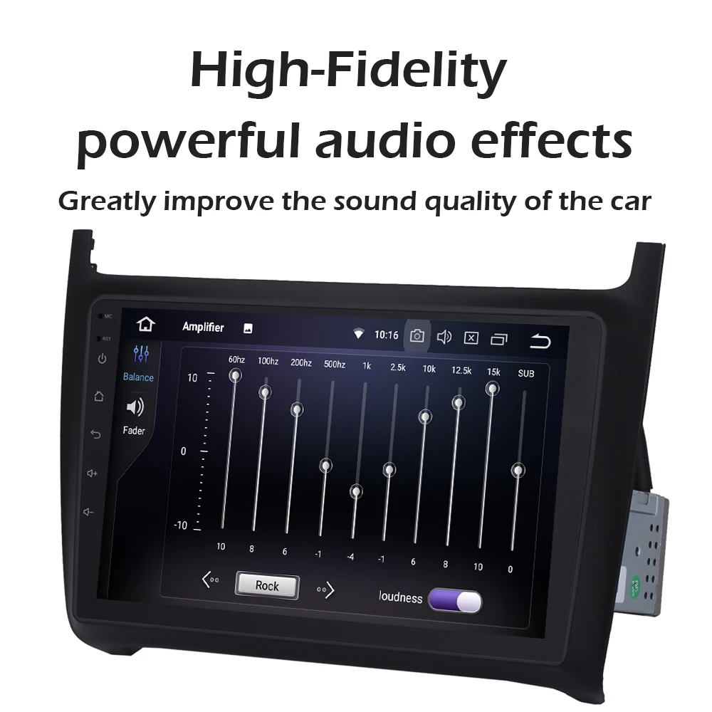 Perfect 9" HD Digital Touch Screen 1080P Video Octa Core Android 9.0 Auto Stereo Multimedia for VW New Polo 2013 2014 2015 2016 2017 3