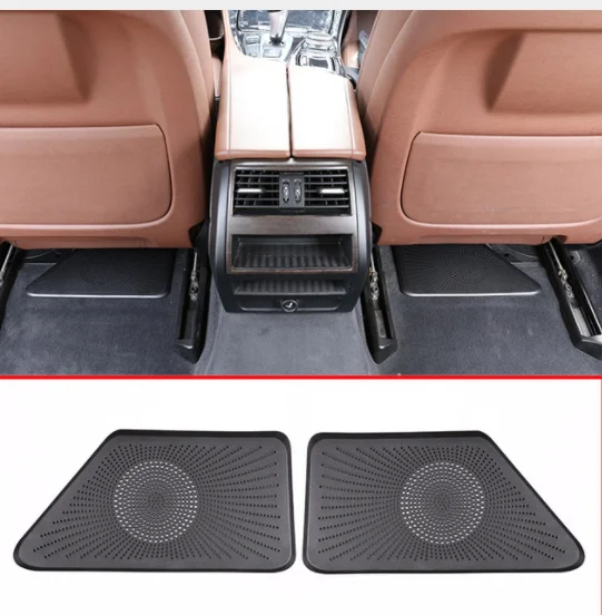 cheap 2pcs ABS Black Car Below Seat Outlet Air Outlet Vent Protect Cover Trim For BMW 5 Series F10 2014 2017 Accessories