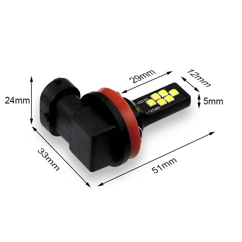 2 шт. автомобиль H11 чипы светодиодный лампы, вождения, бега, светильник s туман светильник автоматические светодиоды лампы Автомобильный светильник 12V 6000K без ошибок светодиодный лампы белого цвета