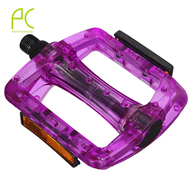 PCycling New Design Mountain Bike Bicycle Pedals Road Bike Bearing Multi Colored Transparent
