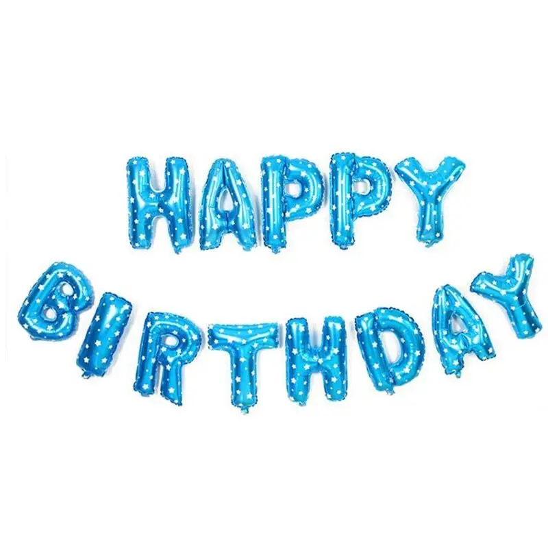 16 дюймов деко день рождения буквы с днем рождения воздушный шар День Рождения украшения Дети взрослый гелиевый баллон фольги шары - Цвет: 8