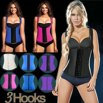 

Plus Size Latex Waist Women Corset Body Shapers Vest Latex Waist Cincher Corset Postpartum Slimming Lady Corset
