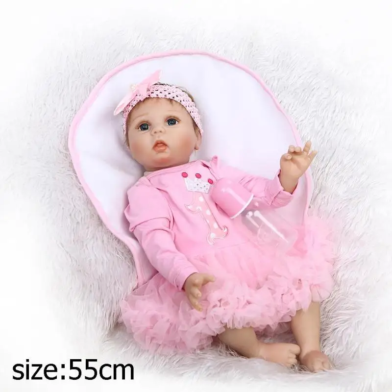 55 см 21,6" NPK имитация Reborn Baby куклы Мягкие силиконовые реалистичные детские игрушки для девочек рождественские подарки