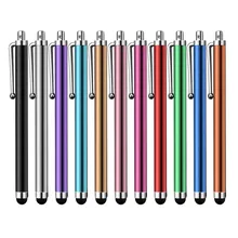 100 шт металлическая ручка для планшета с зажимом для ручки стилус сенсорный экран для планшетного ПК для iPhone iPad емкостный стилус