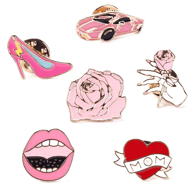 Lucu Kreatif Kartun Mobil Ibu Love Heart Rose Bunga Sepatu Hak