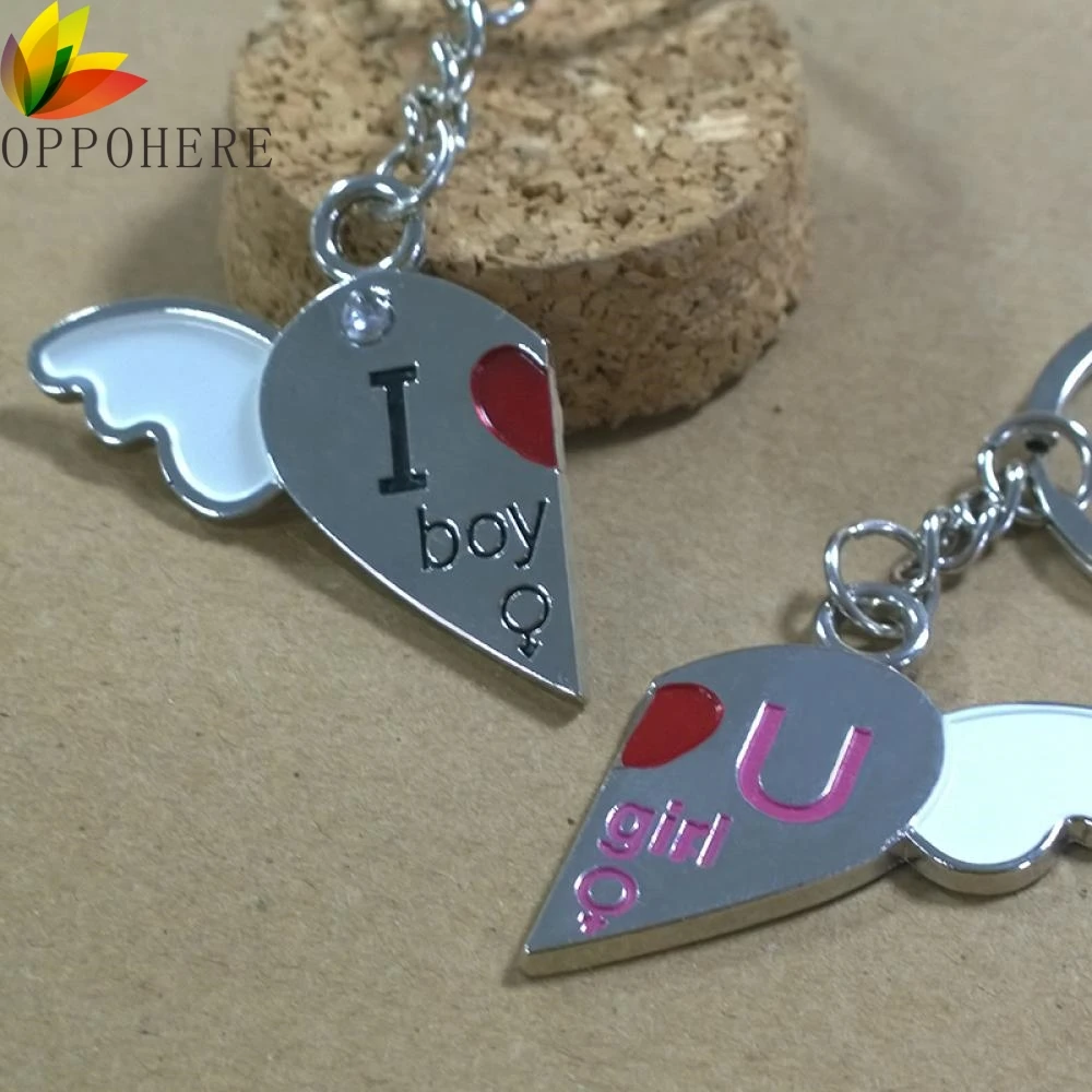 

Hot Couple Gift Heart Key Keychain Keyring Set Valentines'day Love Gift 1 Pair