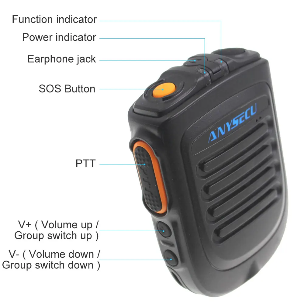 New Cheap zLb94 Drahtlose PTT bluetooth freisprecheinrichtung Lautsprecher B01 Mikrofon für POC Android Netzwerk Radio Walkie Talkie Telefon arbeit mit Zello PTT