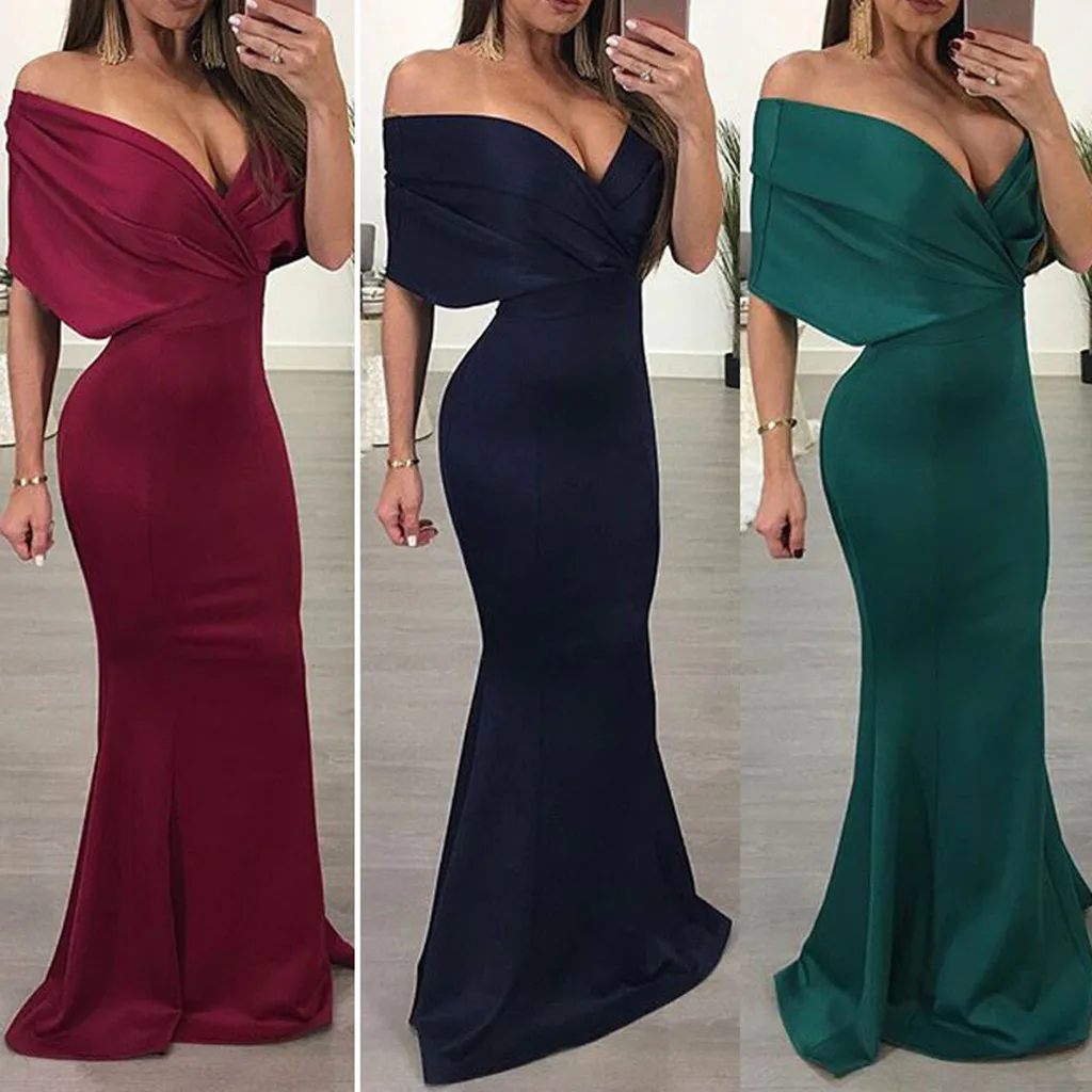 

Elegant v neck long Woman dresses Sexy high waist party dresses Fashion female Deep V-Neck Floor-Length Sheath dress vestidos