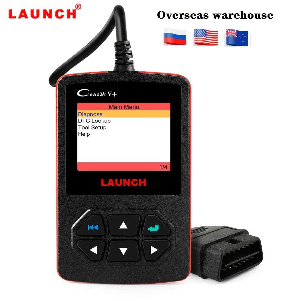 Launch X431 Creader V + OBD2 сканер EAVP O2 датчики считыватель кодов ошибок двигателя с