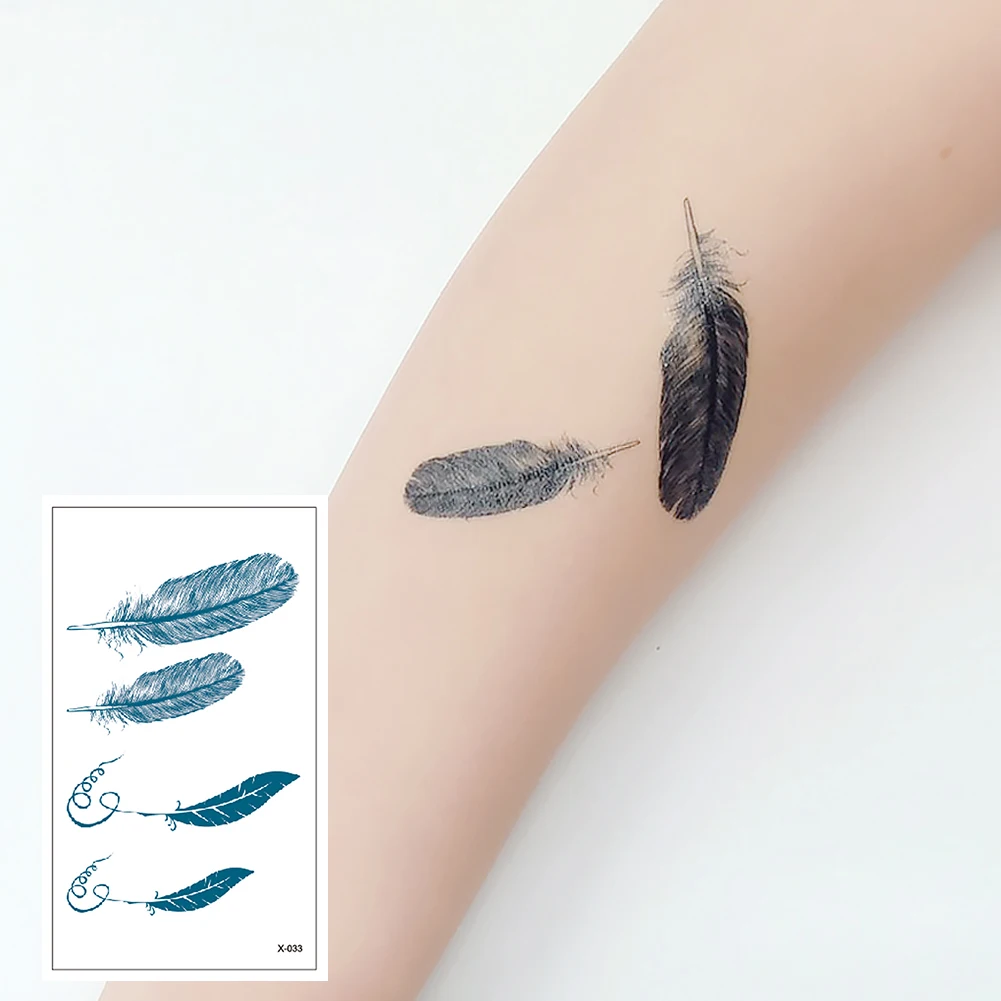 أنيقة الريش للماء المؤقتة الوشم ملصق للنساء اليد رخيصة الاشياء الأزياء الجسم الفن X-033 أنيقة الريش للماء المؤقتة الوشم ملصق للنساء اليد رخيصة الاشياء الأزياء الجسم الفن X-033