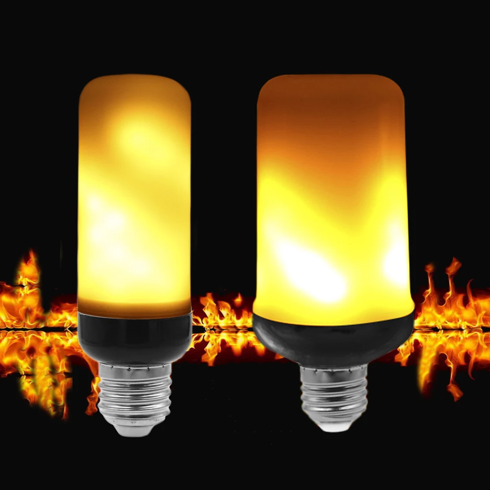 ETONTECK E27/E26/E14 Светодиодный светильник AC85-265V светодиодный светильник с эффектом пламени 7 Вт 9 Вт мерцающий светильник