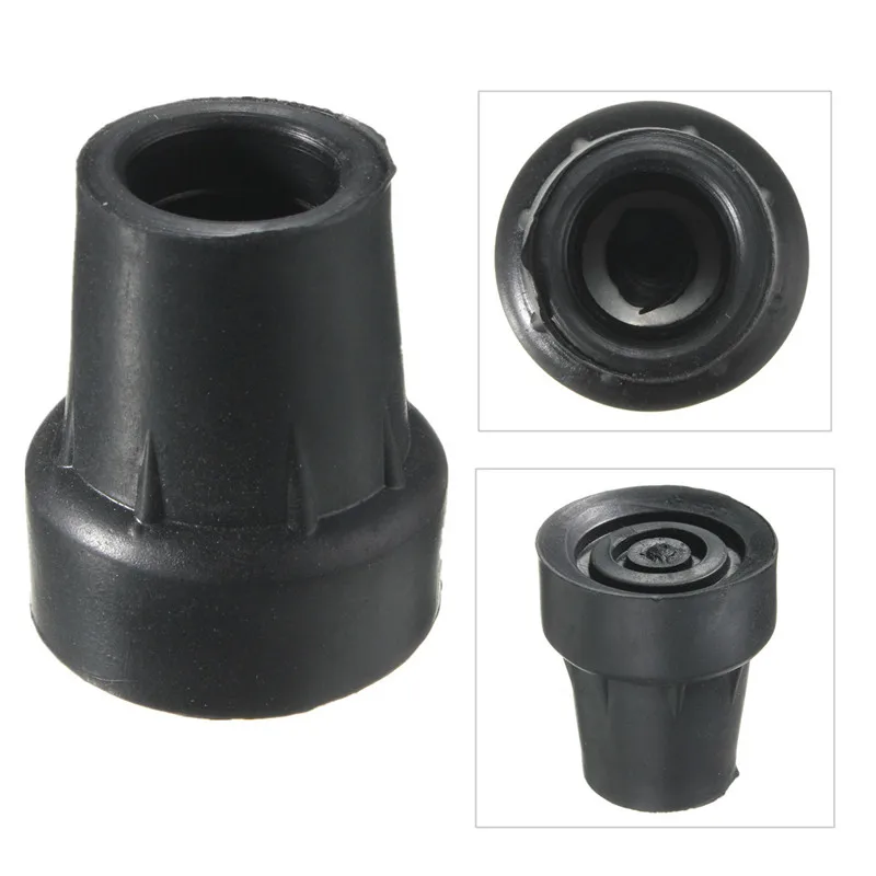 1Pcs Rubber Walking Stick End Cover Tips Cane Crutch Pad Rubber Heavy Metal Ferrule Bottom 19mm walking stick accessories