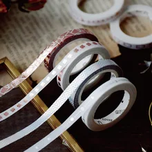 5 мм х 5 м бумажный Декор Diy ремесло блестящая розовая Золотая фольга маскирующая васи лента японский стикер для канцелярских товаров для скрапбукинга, школьные принадлежности