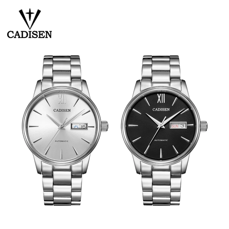 2019 CADISEN Brand Men Mechanical Watch Automatic Role Date Fashione luxury Submariner Clock Male Reloj Hombre Relogio Masculino