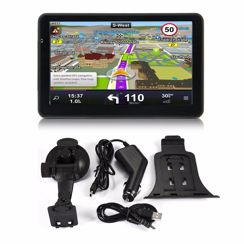 

Bluetooth 7 inch Car Truck GPS Navigation 256M+8GB Capacitive Screen FM Navigator Europe Sat nav Truck GPS Navigators Automobile