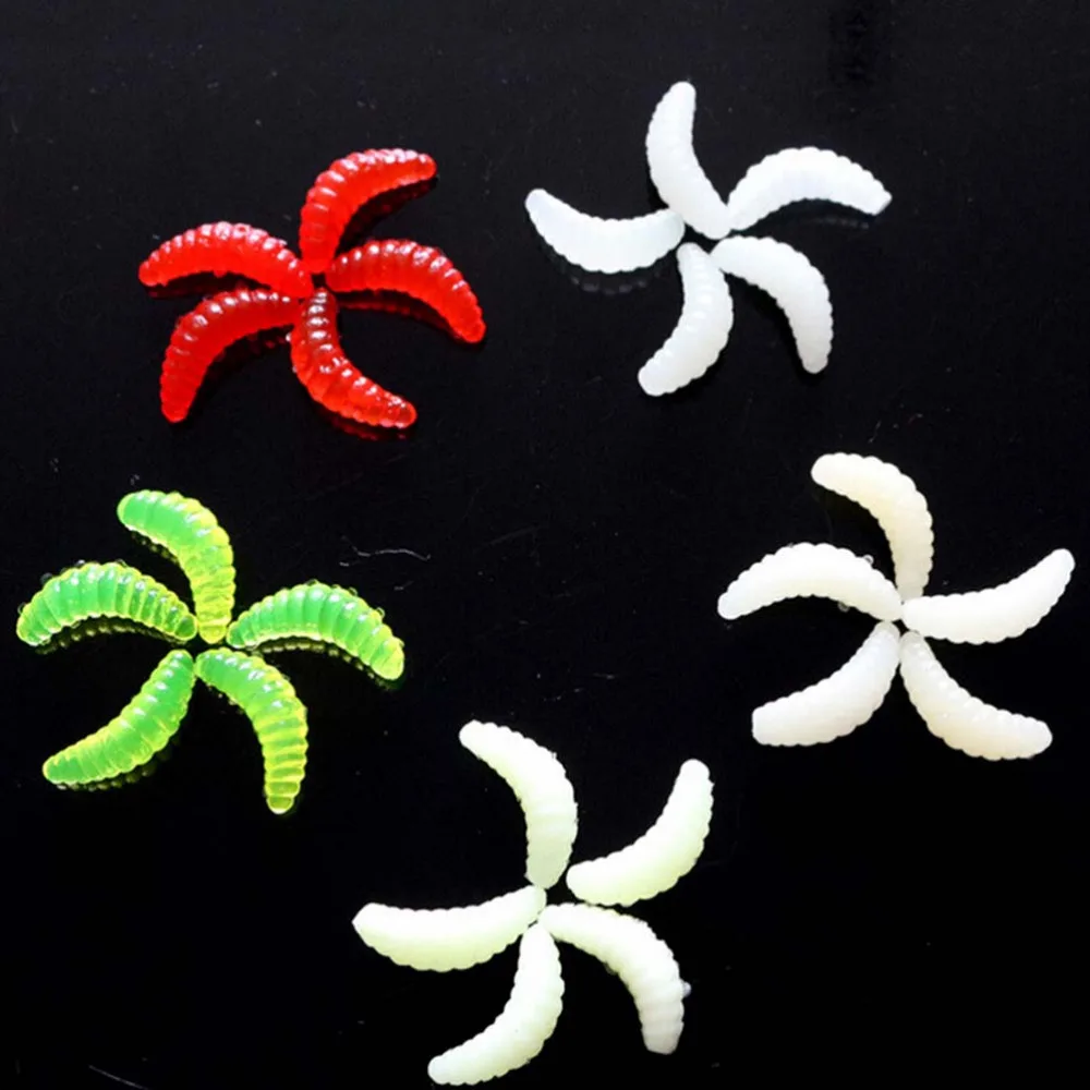 New 30 Pcs/Set Rubber soft bait Smell hand pole fishing lure bread bug bionic grubs trout | Спорт и развлечения