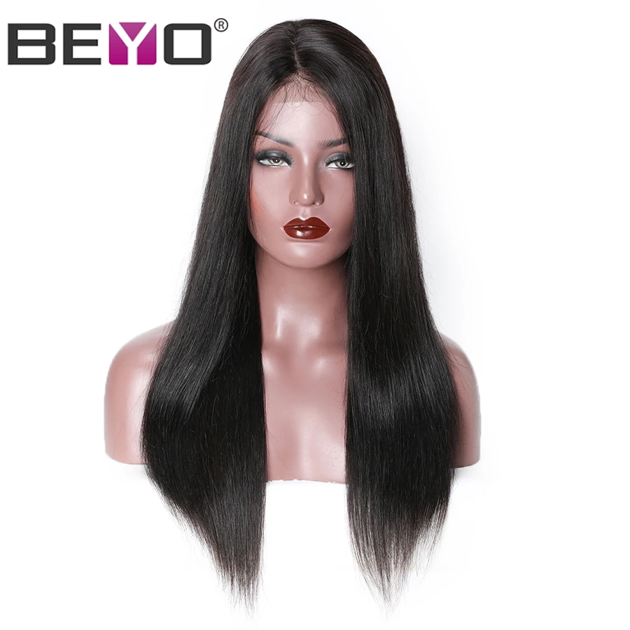 6X2 Straight Lace Front Human Hair Wigs For Black Women Brazilian Lace Wig Pre Plucked With Baby Hair 150 Density Remy Beyo Hair (4)