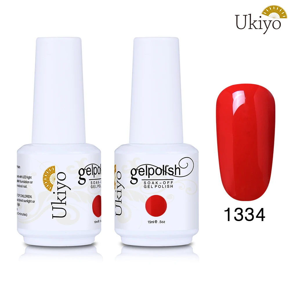 Ukiyo 15 мл Лак для ногтей 170 великолепный цвет Гель-лак для ногтей Vernis полуперманентное верхнее покрытие Базовое покрытие гель-лаки для ногтей Гель-лак - Цвет: 1334