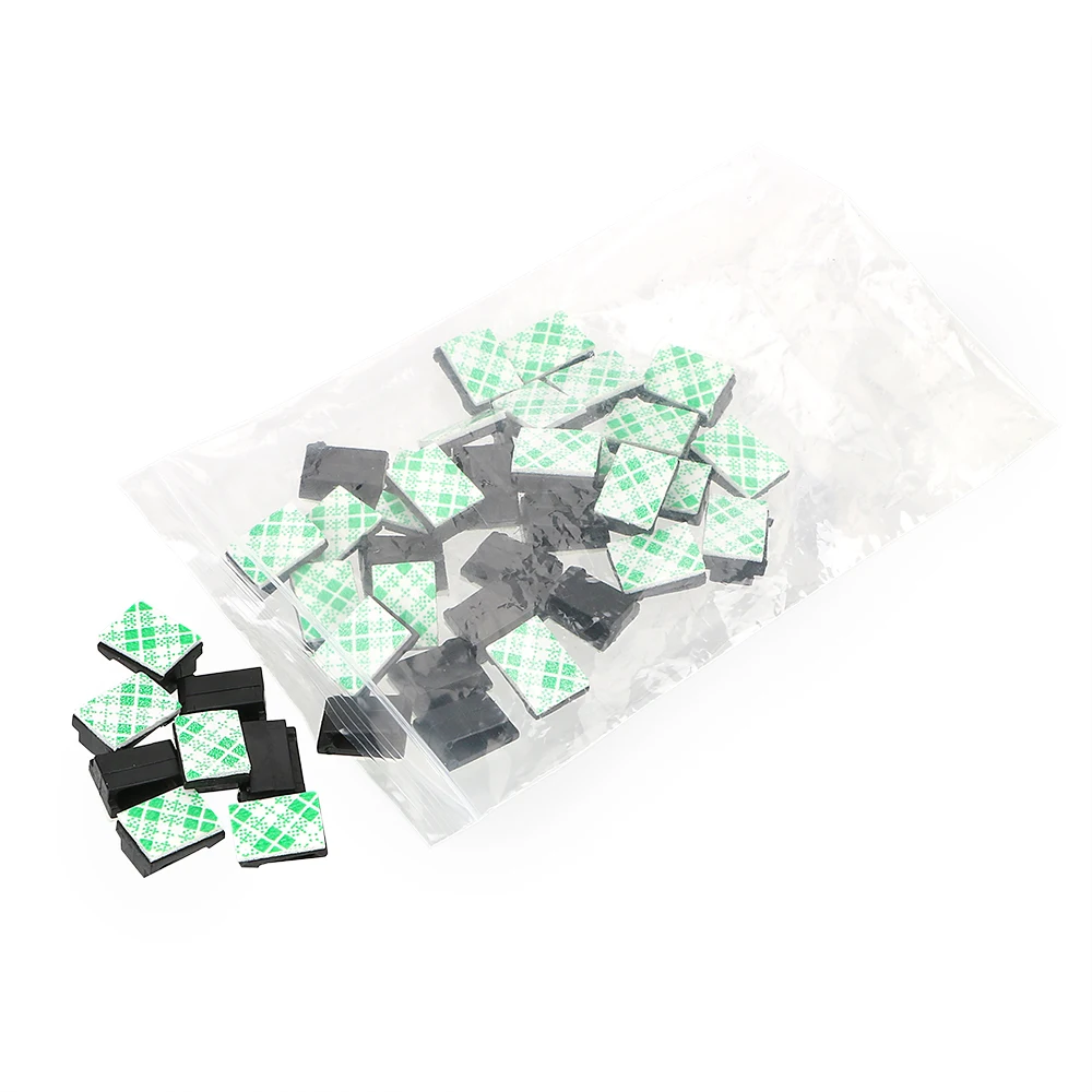 

LEEPEE 40Pcs Wires Fixing Clips Car Vehicle Data Cord Cable Tie Mount Interior Accessories