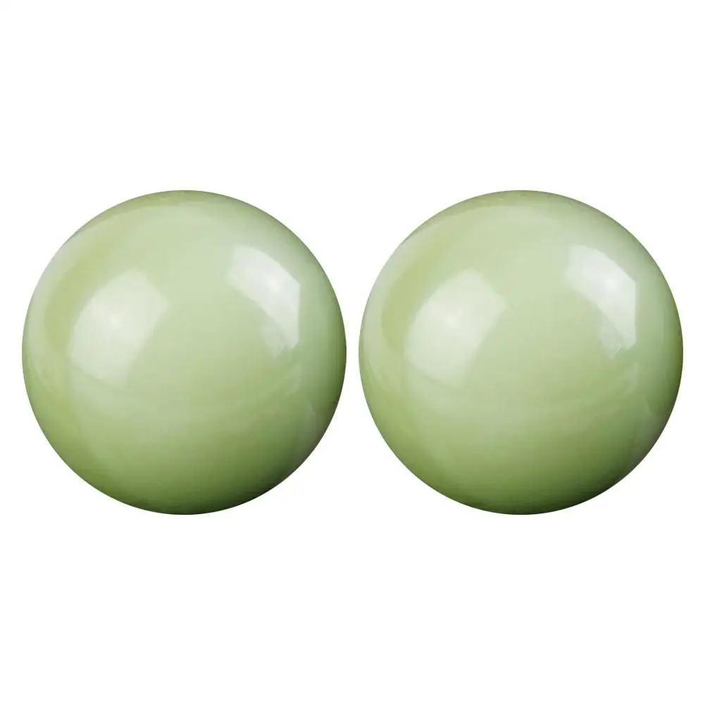 2 шт. зеленый нефрит натуральный камень массажный шар 50 мм Упражнение медитация снятие стресса гандбол фитнес-мяч - Цвет: Green
