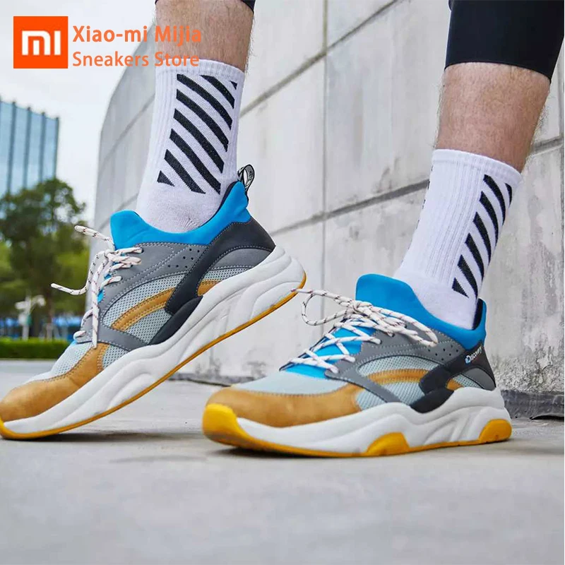 Xiaomi Mijia мужские и женские модные кроссовки для бега амортизирующие дышащие