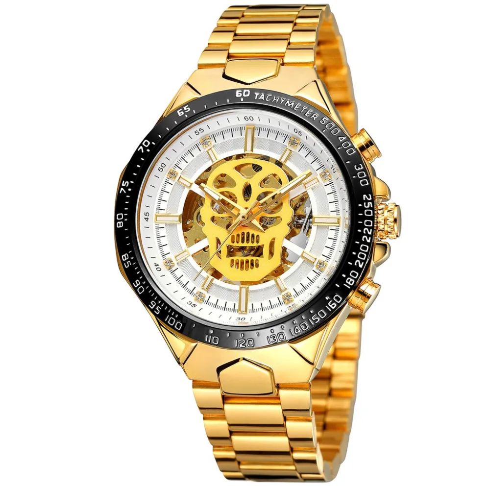 

High End Men's Mechanical Watch Personality Hollow Demon Dial Design Watch Luxury Business Men's Watch Clock Stainless Steel #F