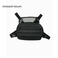 Лидер продаж, Черная Мужская нагрудная сумка, регулируемая, Оксфорд, тактическая, нагрудная сумка в стиле хип-хоп, уличная, функциональная сумка на плечо, поясная сумка Kanye West