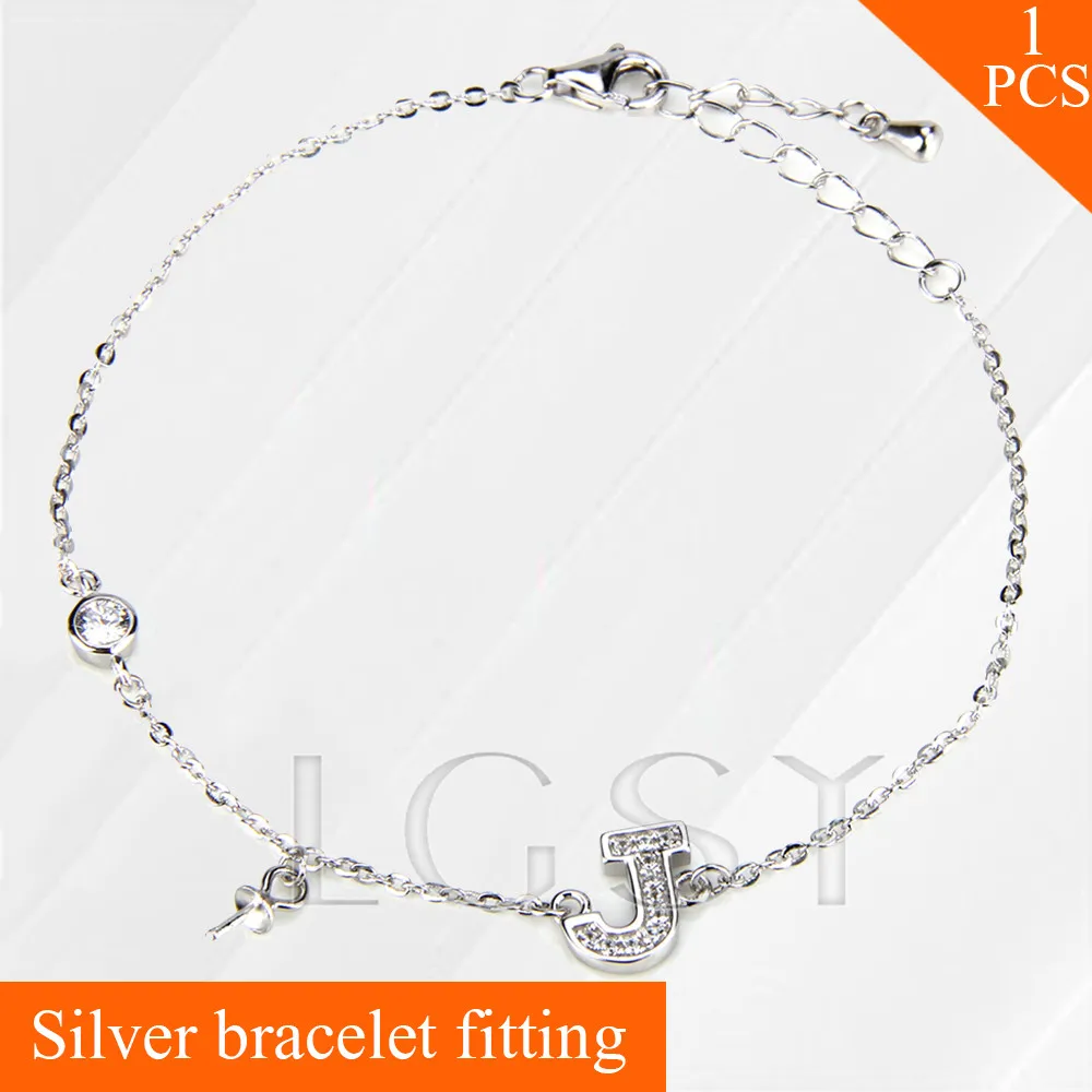 LGSY women jewelry 925 sterling silver bracelet fitting, charm bracelet