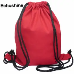 2016 мода консервативный стиль унисекс Рюкзаки одноцветное Сумки drawstring холст рюкзак сплошной цвет рюкзака подарок оптовая продажа a0000