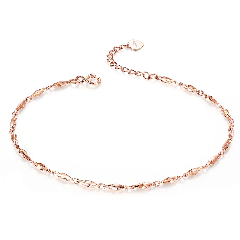 

Glitzy 18K True Solid Gold AU750 Multi-Tone Twisted Bar Link Chain Bracelet for Women Girl Female Gift Party Fine Jewelry