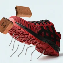 Мужская Повседневная дышащая рабочая обувь со стальным носком; Летние сетчатые ботинки с защитой от пирсинга; Промышленные ботинки для безопасности; T177