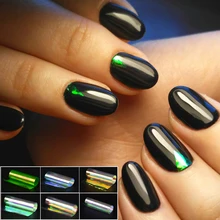 6 штук наклейки для ногтей разбитое стекло Водные Наклейки зеркальный эффект для ногтей искусство Необычные панк галактика Фольга для перевода рисунков на ногти