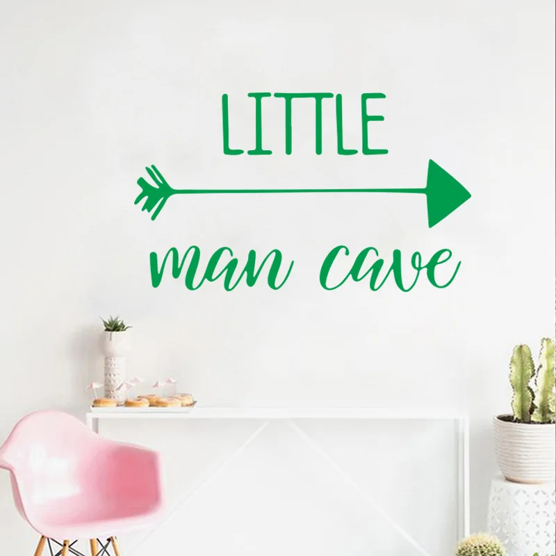 Настенные наклейки Little Man в виде пещеры детские настенные слова цитаты декор для