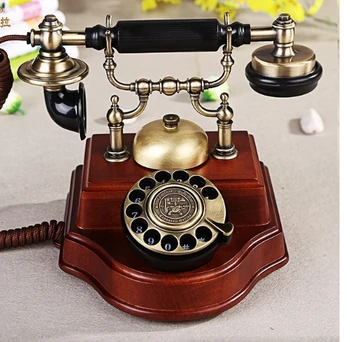 

Fashion antique telephone household vintage telephone wood swivel plate 1898