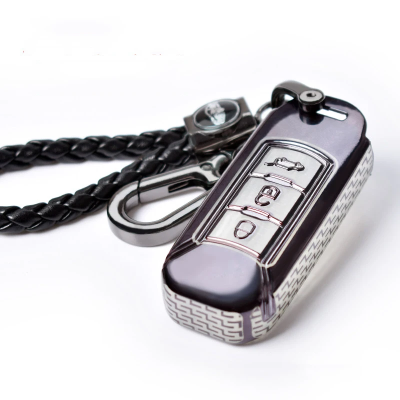 

Car Key Case Keychain Key Chain Carbon fiber texture Leather Key Style For GAC trumpchi GSGA3GA3SGA5GA6 GS4 GS8