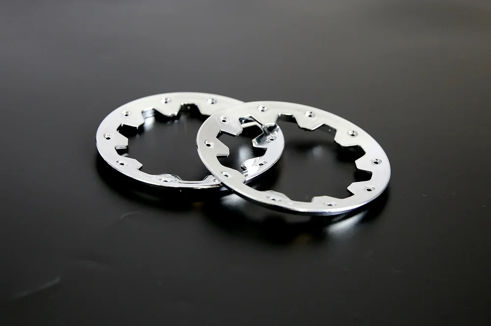 

Plastic Chrome outside beadlocks 2PCS for 1/5 hpi baja 5b 5t 5sc rc car parts