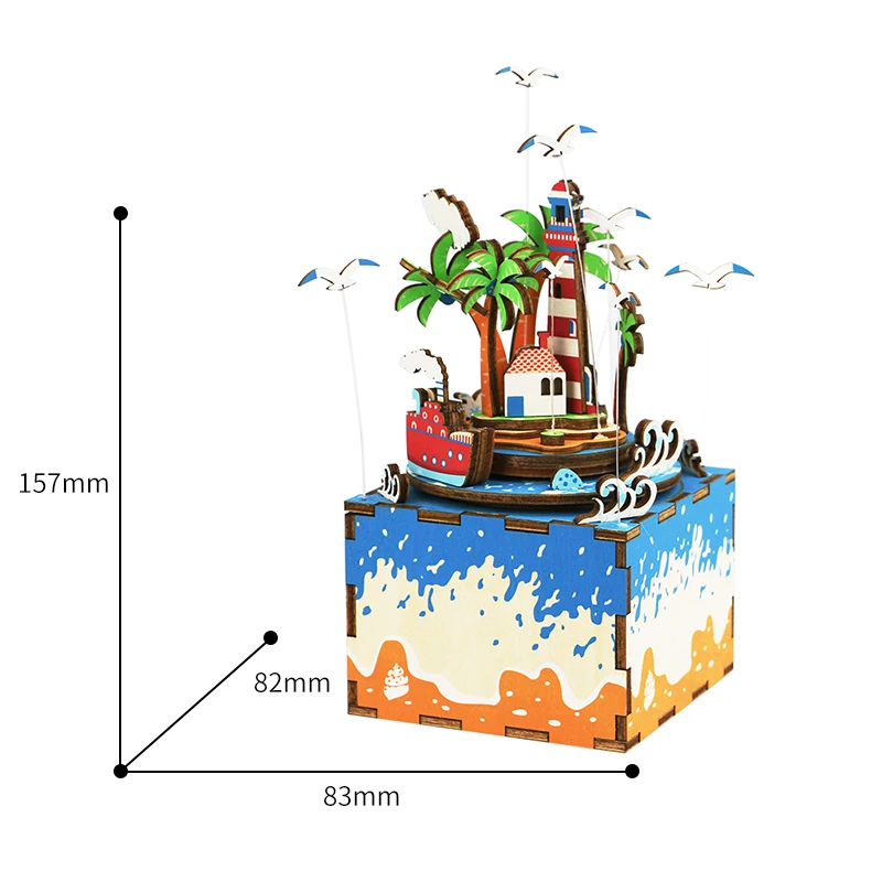 Free-Shipping-Robotime-3D-Puzzle-DIY-Hand-Crank-Easy-Assembled-Wooden-holiday-corporate-gift-Music-Box