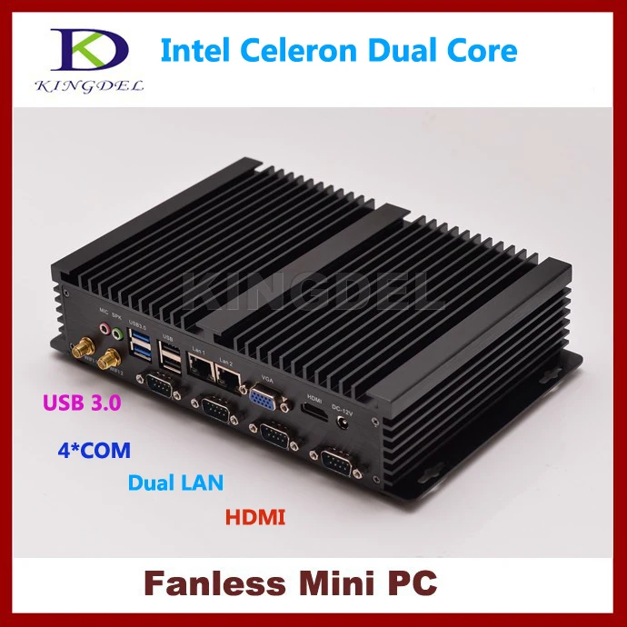  Dual LAN Mini desktop computer 4GB RAM 64GB SSD Intel Celeron 1037U Dual core CPU,2*1000M LAN,4*COM, 2*USB 3.0, 300M WiFi,HDMI 