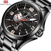 MINIFOCUS-relojes para hombre, de cuarzo, de negocios, de acero, a la moda deportiva, negro ► Foto 1/6