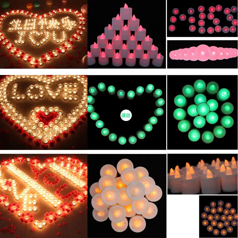 

1 pcs Flameless Candles Amber Decorative Led Electronic Candle Light/Yellow Led Tea Lights/Romantic Express Love Home Decor