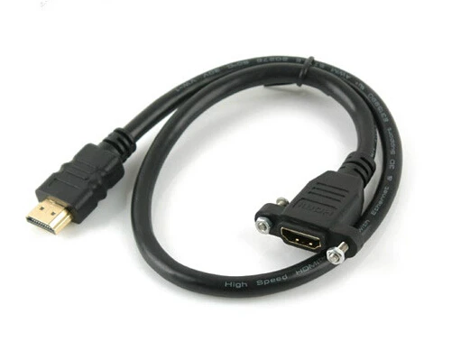 Бесплатная доставка DHL 50 шт./лот V1.4 HDMI штекер к женскому позолоченный видео кабель