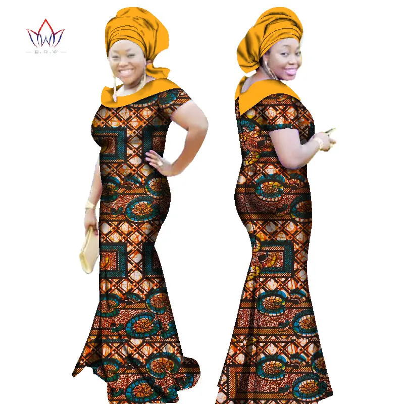 Осенние африканские платья для женщин вечерние Базен Riche платье африканского размера плюс 6xl восковые Дашики хлопковые платья WY2384