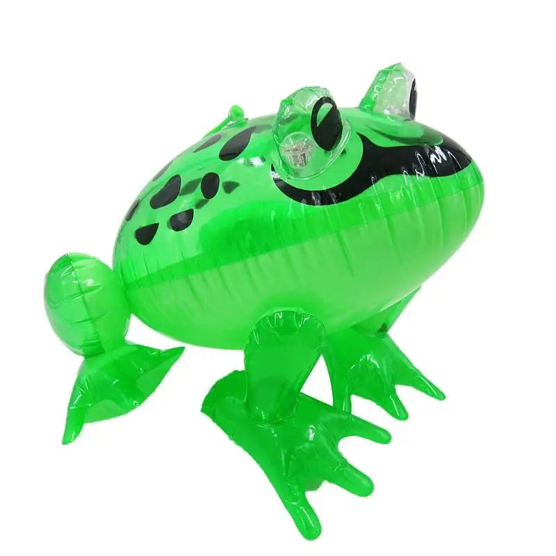 

Peradix 1Pcs Inflatable Frog with Light Line Toys PVC Inflatable Animal Balloons Classic Blow Up Toys Annual Events Game Toys