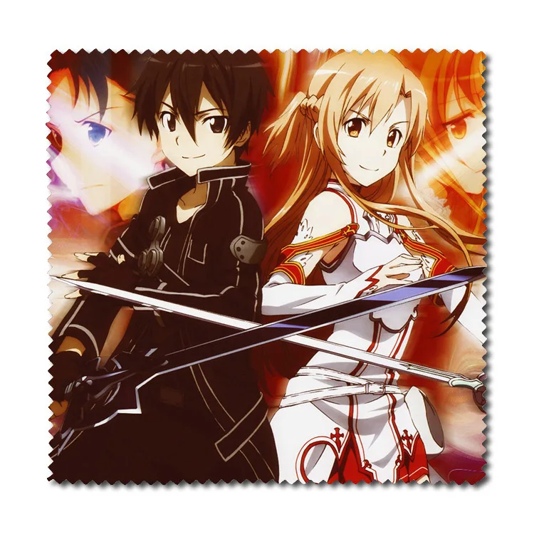 2 шт./компл. фланелевые очки ткань с принтом Kirigaya Kazuto/Yuki Asuna из аниме меч искусство