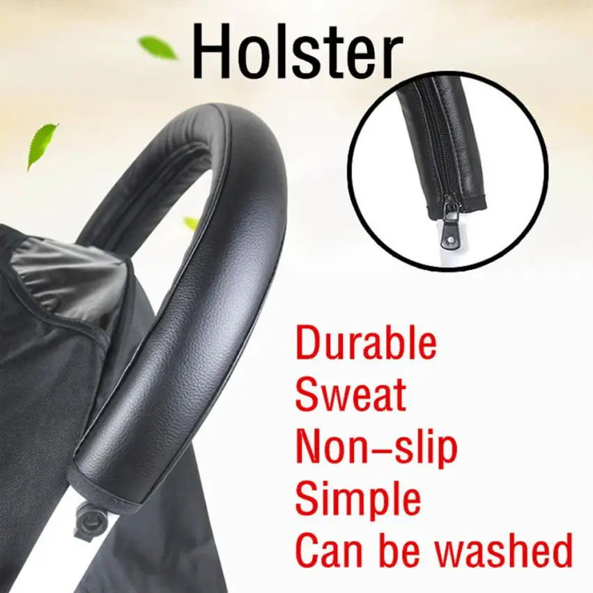 

Baby Stroller Armrest Dust-proof Cover Universal Handle Sleeve Cover Leather 11.1