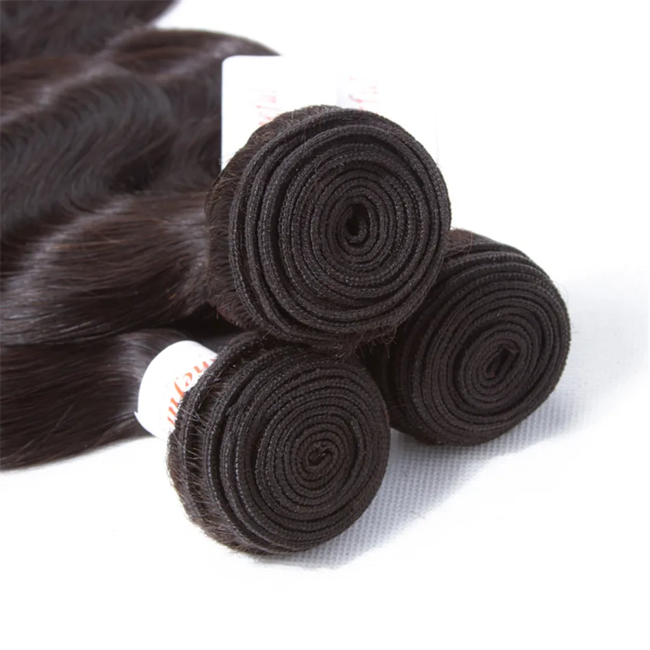 Волнистые волосы, для придания объема, 4 пучка с закрытием Tuneful человеческие волосы с кутикулой наращиваемые плетеные бразильские волосы плетение пучки волос с закрытием