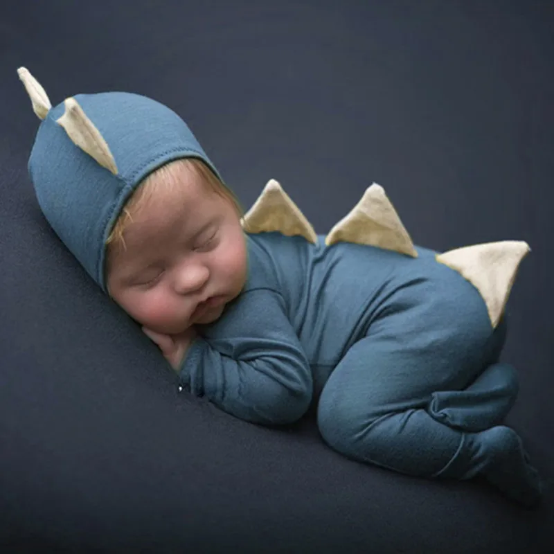 Ylsteed новорожденных фотографии наряды милые детские комбинезоны с динозаврами шляпа набор детский наряд для фотосессии новорожденных Костюм для съемок подарок душа