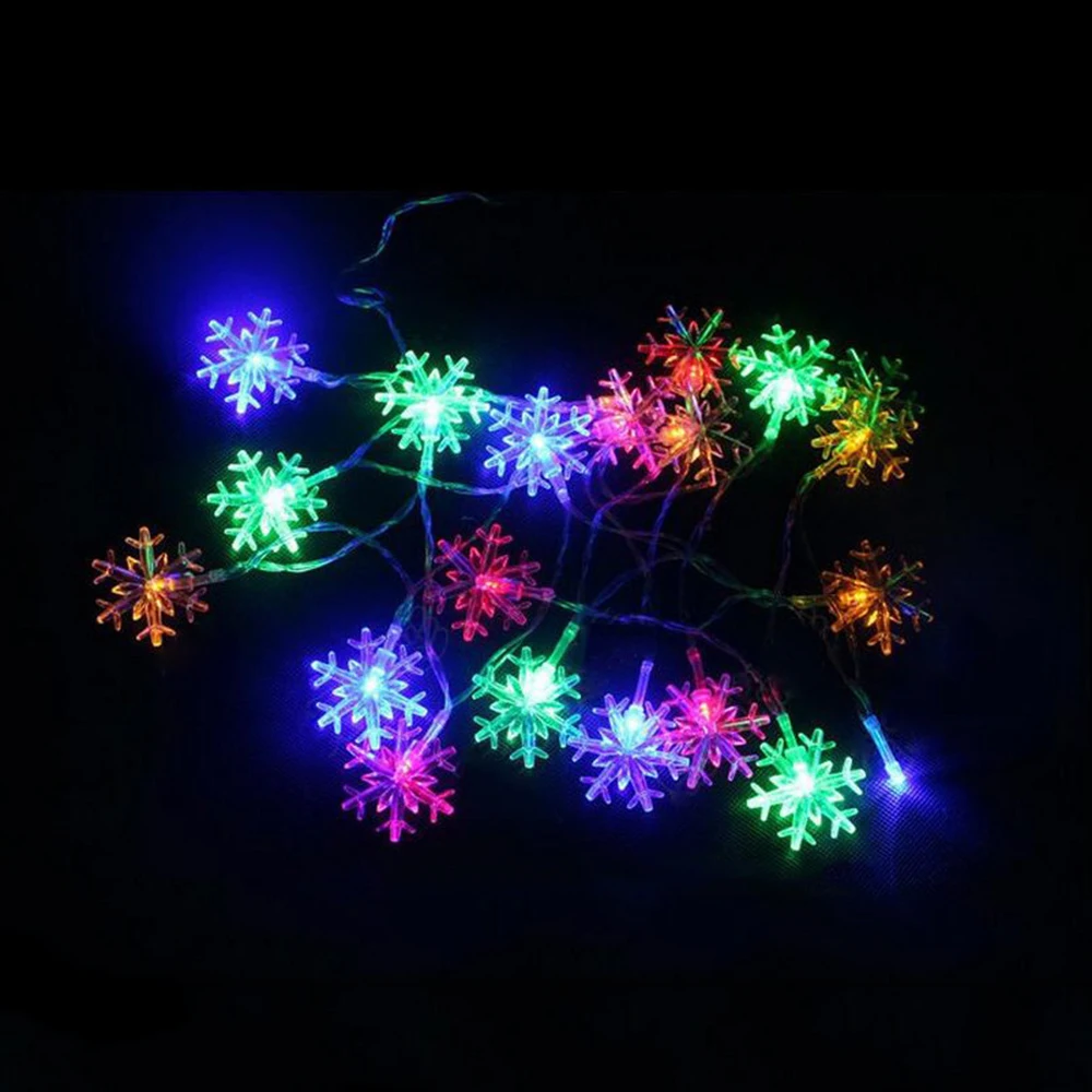 20 Led Snowflake Lamp Battery Operated 2 5 M Holiday Lighting 20 Led Snowflake Lamp Battery Operated 2 5 M Holiday Lighting Strings Wedding Garden Party Christmas New Year Decoration F In Diy Decorations From